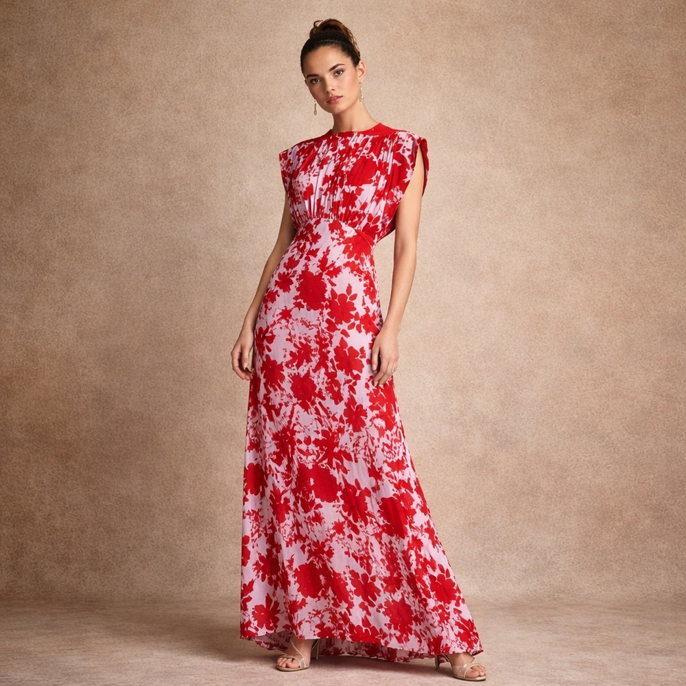 PHILOSOPHY DI LORENZO SERAFINI VELVET BURN OUT GOWN SIZE 6